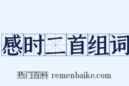 感时二首组词是什么意思的图片